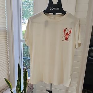 Cream Lobster Graphic T-Shirt, Xl